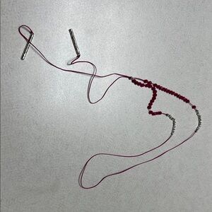 Gorjana Pink Silver Rope Necklace NWOT